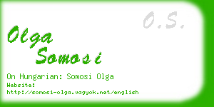 olga somosi business card